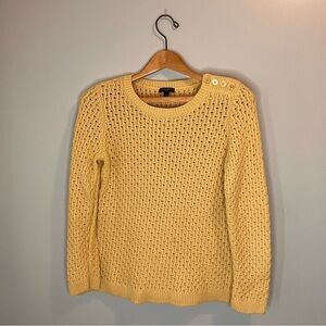 TALBOTS Yellow Gold Crochet Sweater SP